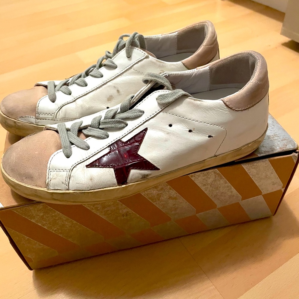 Golden Goose classic white sneakers
